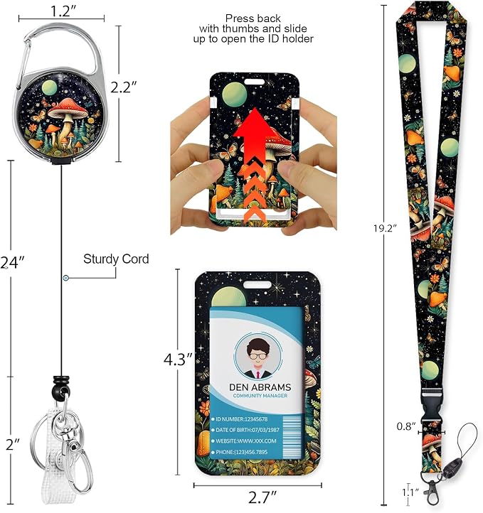 Piefly Lanyards for Id Badges, Cute Badge Holder - Image 5