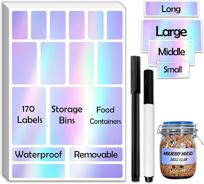 JIEHENG 170Pcs Laser Removable Labels by JIEHENG