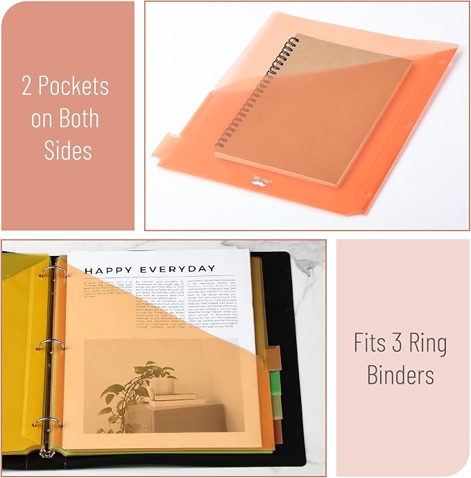 Mr. Pen- Binder Dividers with Pockets and Tabs, 16 Pack | Colorful, 3 Ring - Image 3