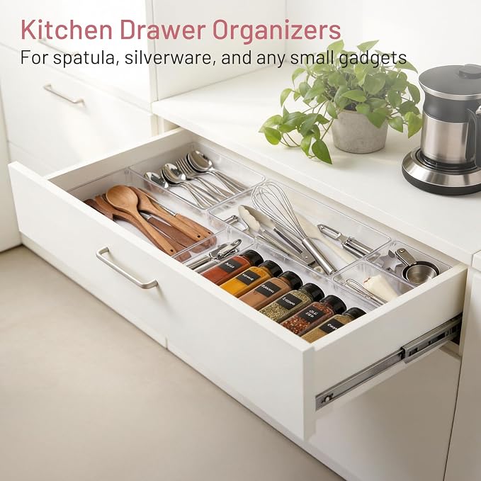 10 Pack Large Drawer Organizer Bins - Image 5