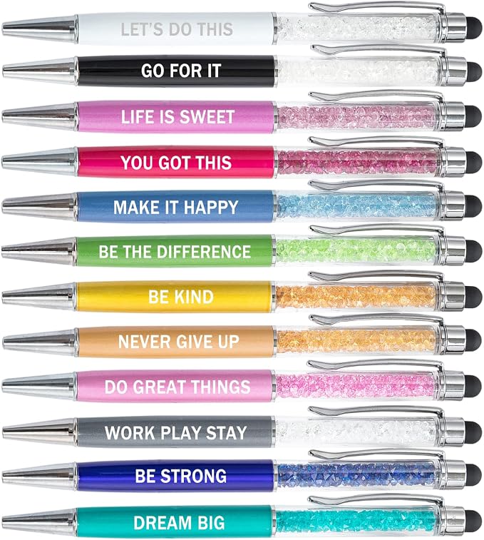 PASISIBICK 12 Pieces Crystal Stylus Employee Appreciation Pens, 2 in 1 - Image 5