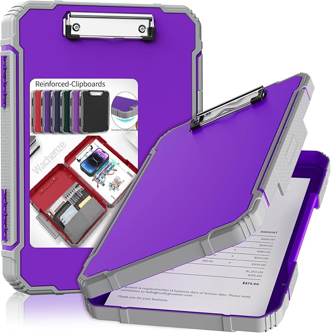 Thicker Clipboard with Storage, Internal Pen Pouch Included, A4 / Letter Size by HOME