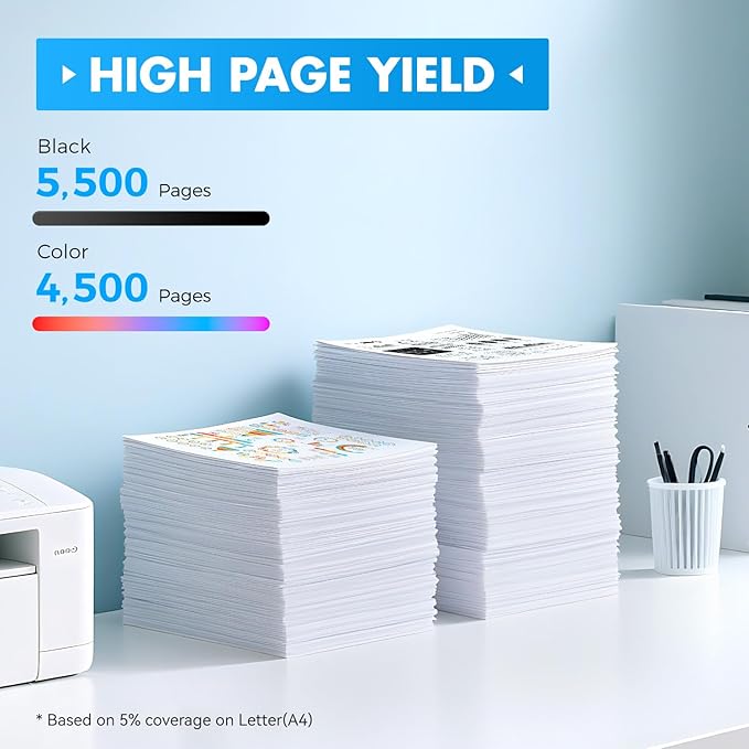 212A Toner Cartridges 4 Pack with Chip Compatible for HP 212A W2120A 212X W2120X Color Laserjet Enterprise MFP M578c M578z M554dn M555dn M555x M578dn M578f M555 M554 M578 Printer Ink All-in-One Black-DeskLoop Office