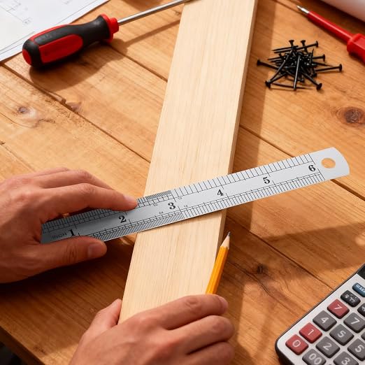 40 Pack Metal Ruler, 6 Inch Laser Engraved Marks Won't Fade, Stainless Steel - Image 6