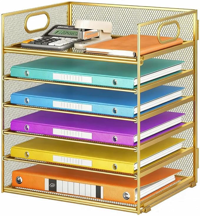 6 Tiers Letter Tray Paper Organizer by Lavatino
