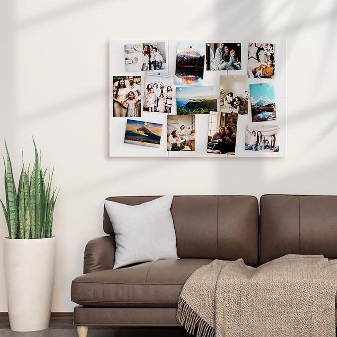 MaxGear Felt Bulletin Board 36" x 24", 6 Pack 11.8" x 11.8" Wall Panels - Image 7