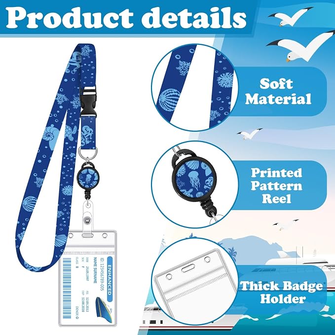 HONSIO 4 Pack Cruise Lanyard for Ship Cards Lanyards - Image 3