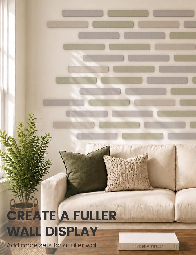Fluxynara Cork Board Alternative Felt Strip Board 8-Pack 13"x2", Office Pin - Image 7