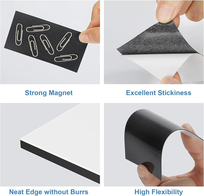 MaxGear 100 Pack Business Card Magnets Peel and Stick, Self Sticky Name Card | - Image 4