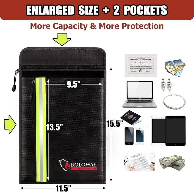 ROLOWAY Fireproof Document Bag - Image 4