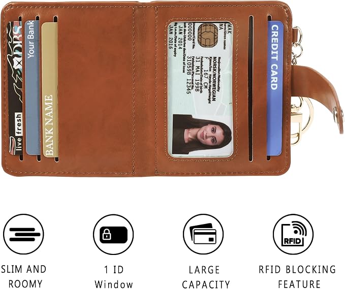 Airkit Small Wallet Women RFID, PU Leather Card Holder - Image 6