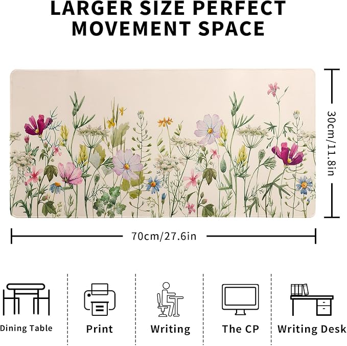 Flower Gaming Mouse Pad Large Mouse Pad - Image 2