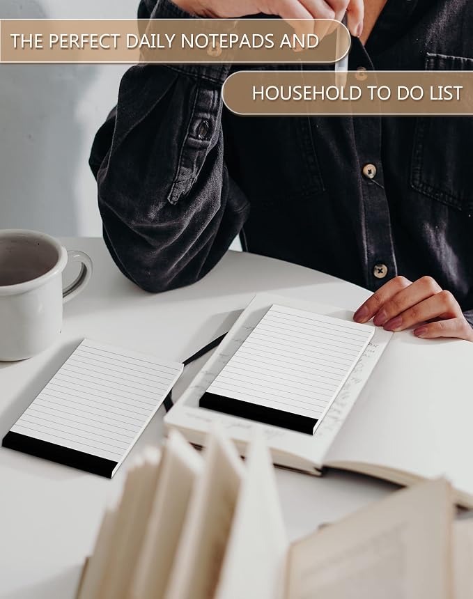 6 Pack Small Notepads Refills Memo Pads 3 x 5 Inch Lined Writing Note Pads - Image 3