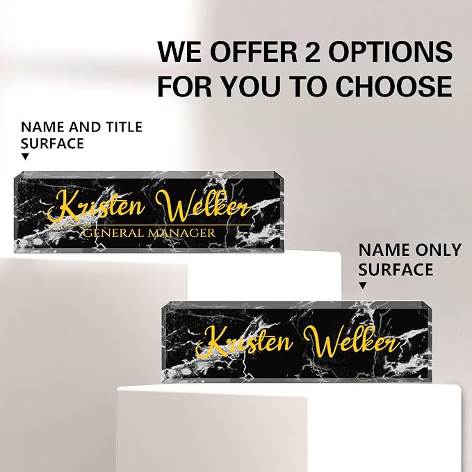 Name Plate for Desk, Desk Name Plate Personalized, Office Decor for Women Men - Image 2