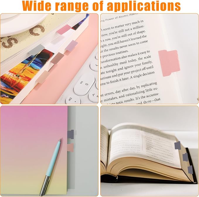 30 Sheets/360 Pieces Sticky Index Tabs, Double Sided Book Page Markers Mark - Image 6