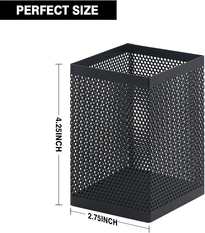 Comix Mesh Pen Holder Desk, Wire Pencil Holder - Image 2
