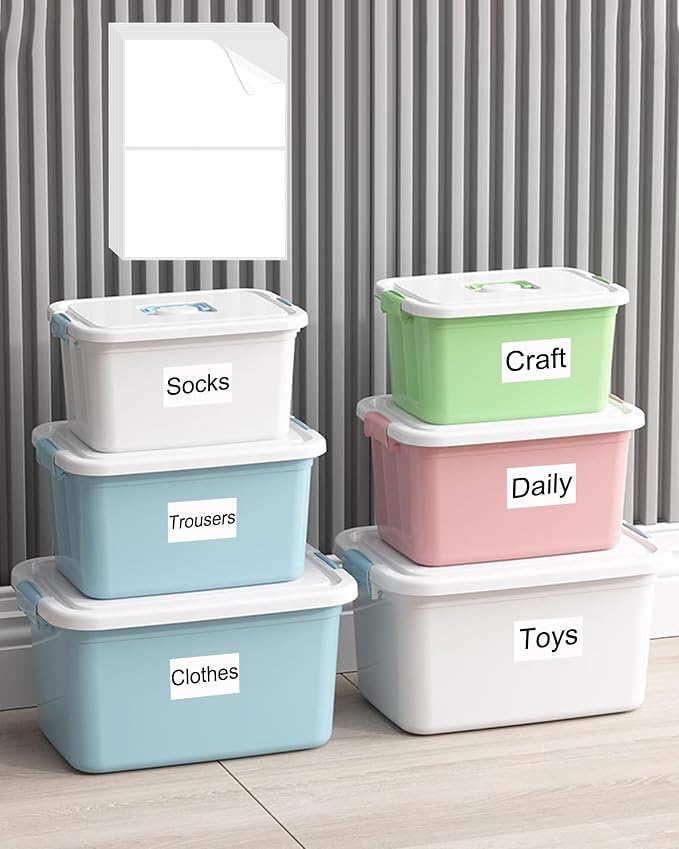 60PCS Labels for Storage Bins, 6 X 4 Inch Removable Labels for Storage Bins - Image 3