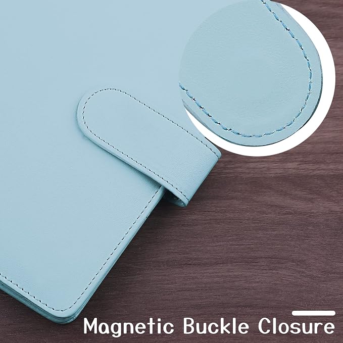 Antner A6 PU Leather Notebook Binder Refillable 6 Ring Budget Binder - Image 5