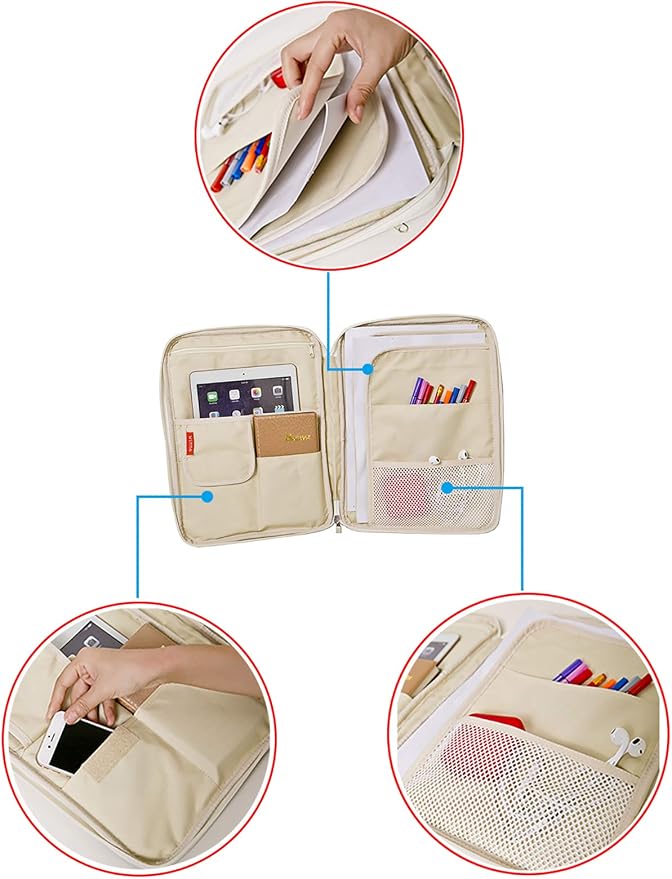 Document A4 Bag Case Waterproof Organizer Portfolio Office Travel Zipper - Image 5