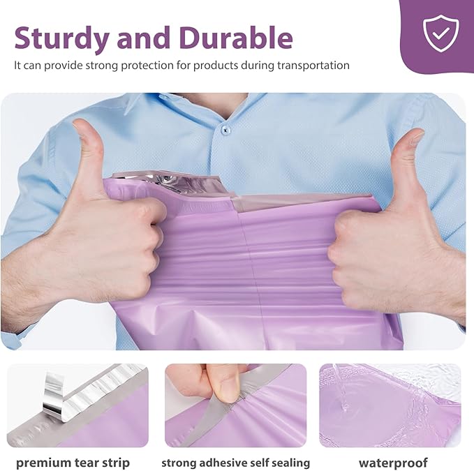 Fuxury Poly Mailers 14.5x19'' 50 Pcs, Waterproof Shipping Bags - Image 4