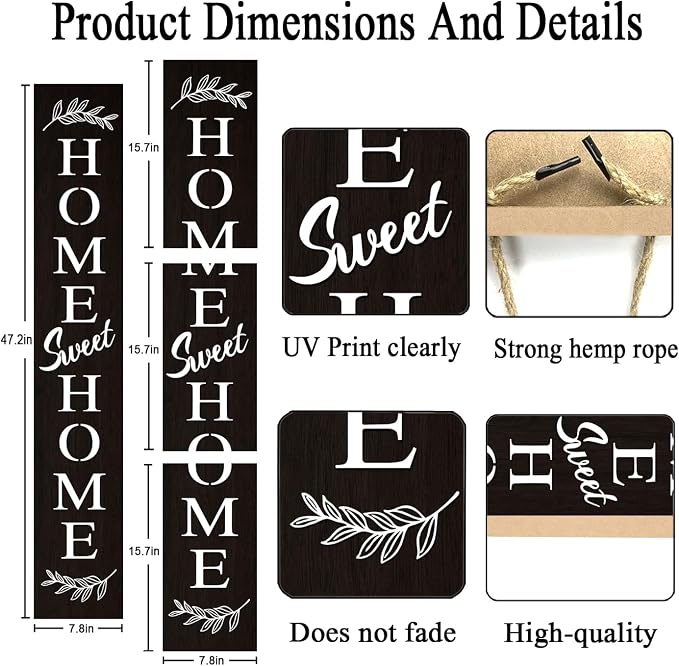 Farmhouse Wooden Welcome Sign Stand - Image 3