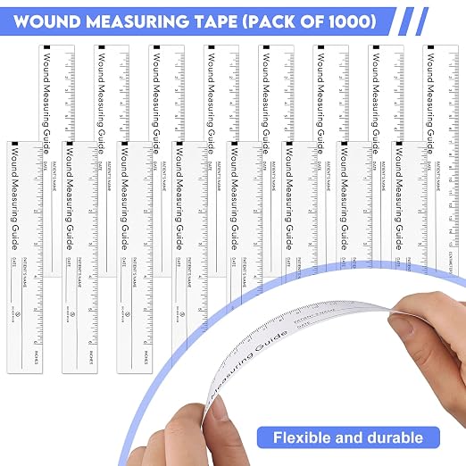 1500 Pcs Wound Ruler 6 Inch Wound Measuring Tape Paper Guide Ruler Double Sided - Image 6