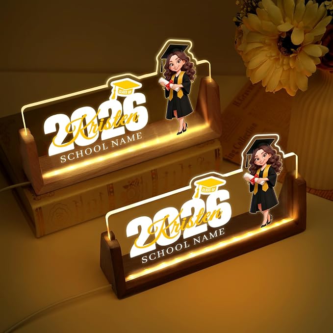 Custom Name Plate for Desk, Personalized Light Up Acrylic Desk Name Plate - Image 6