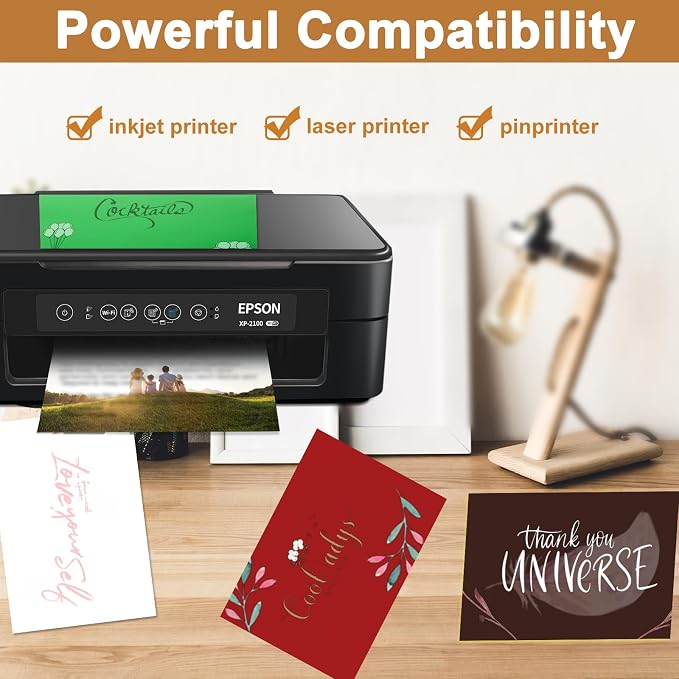 Silunkia 40 Sheets White Cardstock 8.5 x 11 Printer Paper, 75lb White Paper - Image 5