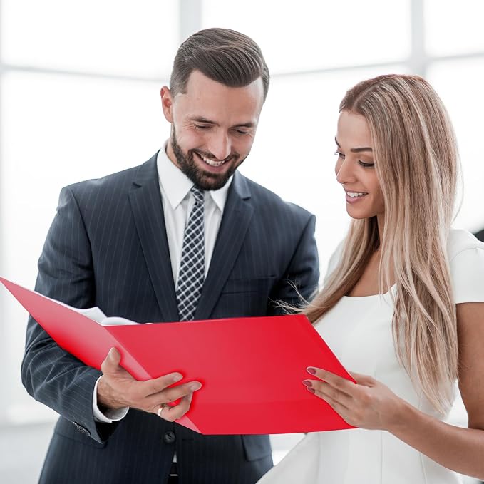 BIBRADAA® 50 Packs Red Folders - Image 6