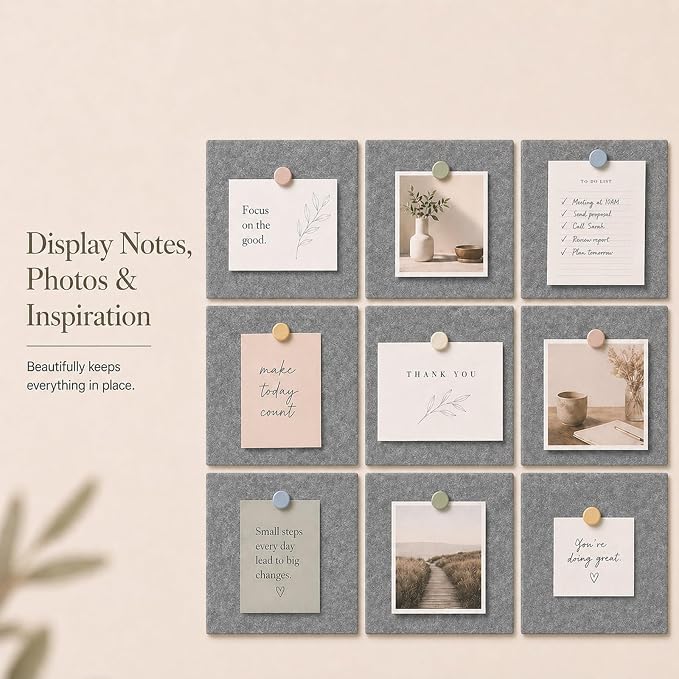 Felt Bulletin Board Tiles, Large Cork Board Alternative, 24 x 36 in | 0.35 in - Image 5