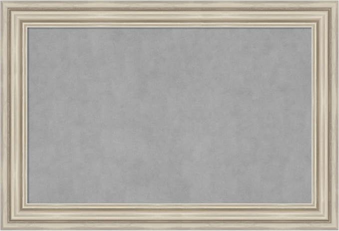 Amanti Art Silver Framed Magnetic Board 26x38 Large Vision Board by AmantiArt