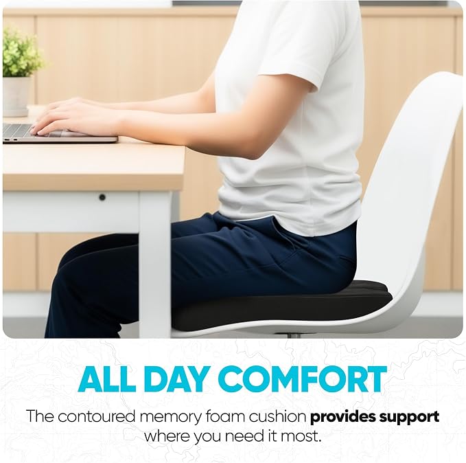 FORTEM Seat Cushion, Office Chair Cushion, Memory Foam Car Seat Cushions - Image 4