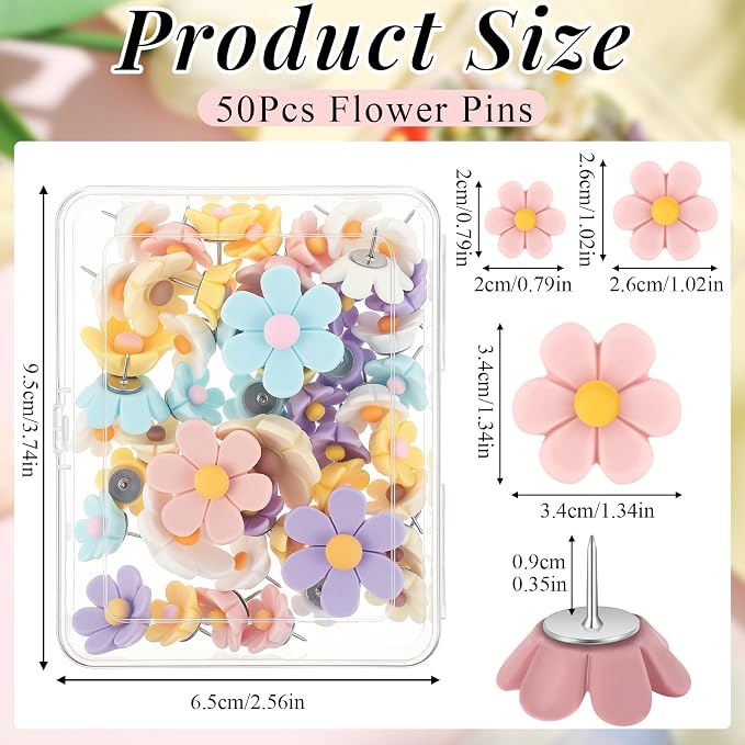 Dispowreath 50 Pcs Flower Push Pins - Image 2