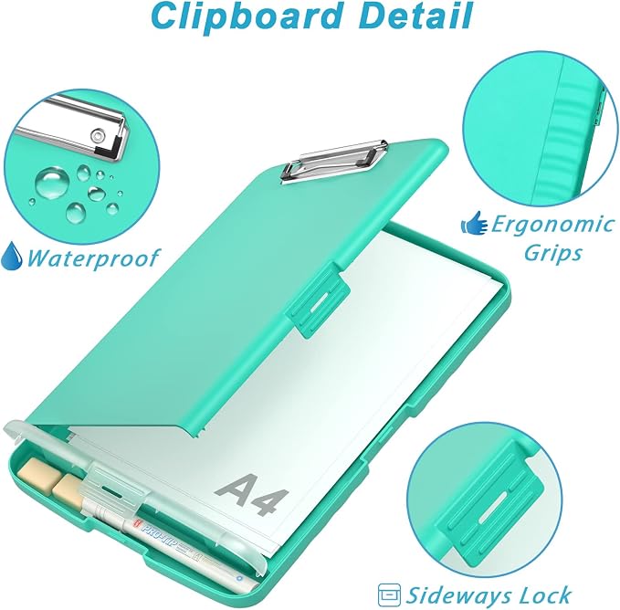 Rimilak Clipboard with Storage, 8.5 x 11'' High Capacity Clip Board, - Image 5