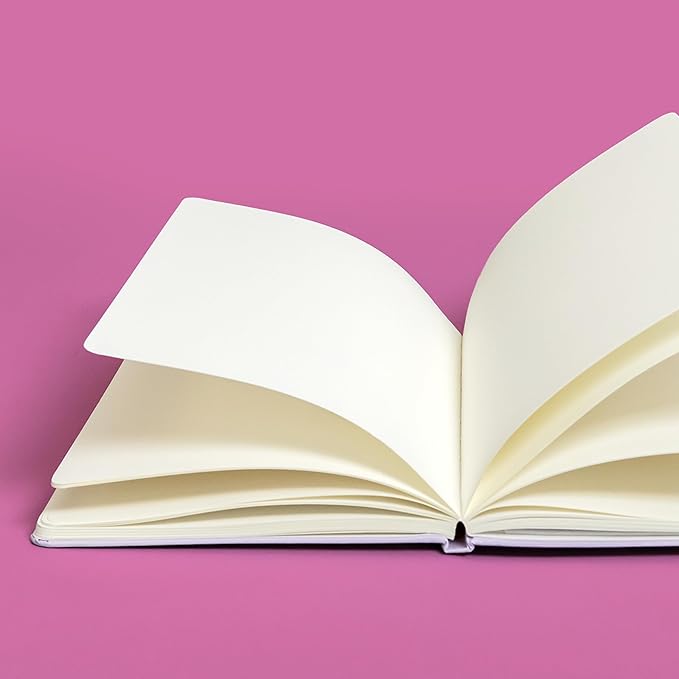 PAPERAGE Blank Journal Notebook, (Coral), 160 Pages, Medium 5.6 in x 8 in - 100 GSM Thick Paper – Hardcover Journaling Notebook for Work, School, Note Taking or Sketching-DeskLoop Office