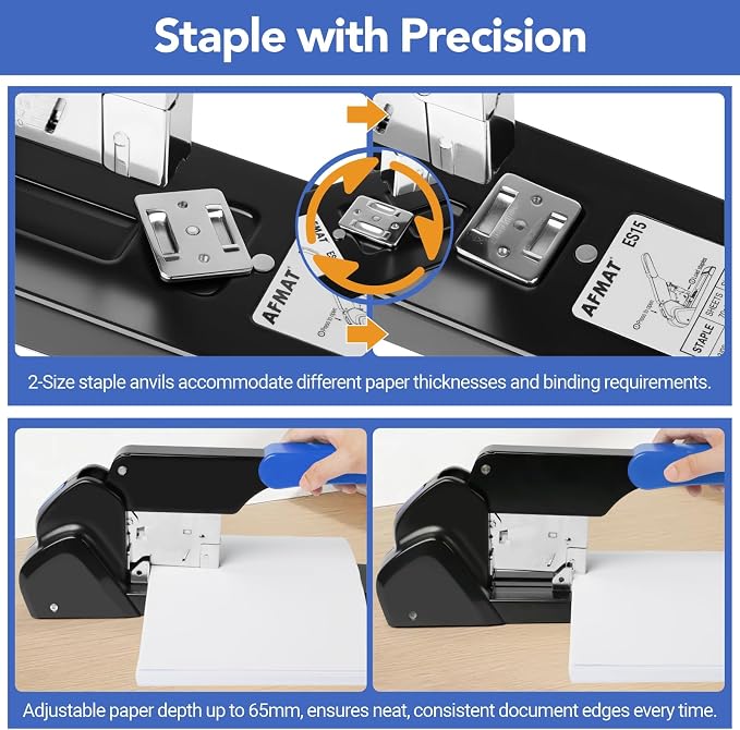 AFMAT Heavy Duty Stapler, 220 Sheets Capacity Stapler - Image 6