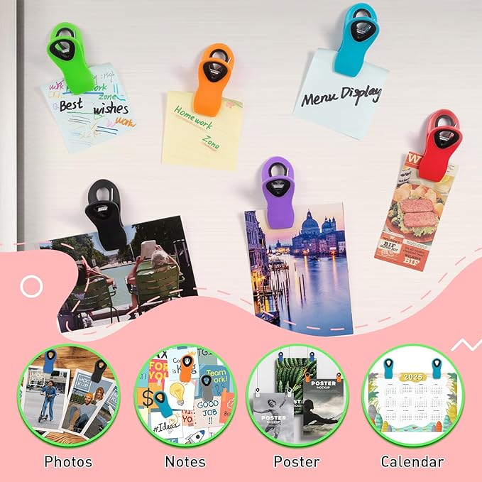 FINDMAG Chip Clips Bag Clips, 12 Pack Plastic Clip - Image 5