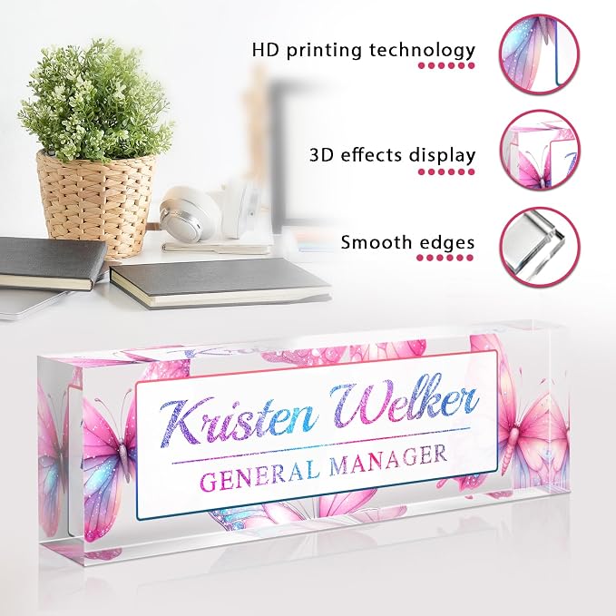 Desk Name Plate Personalized, Custom Name Plate - Image 2