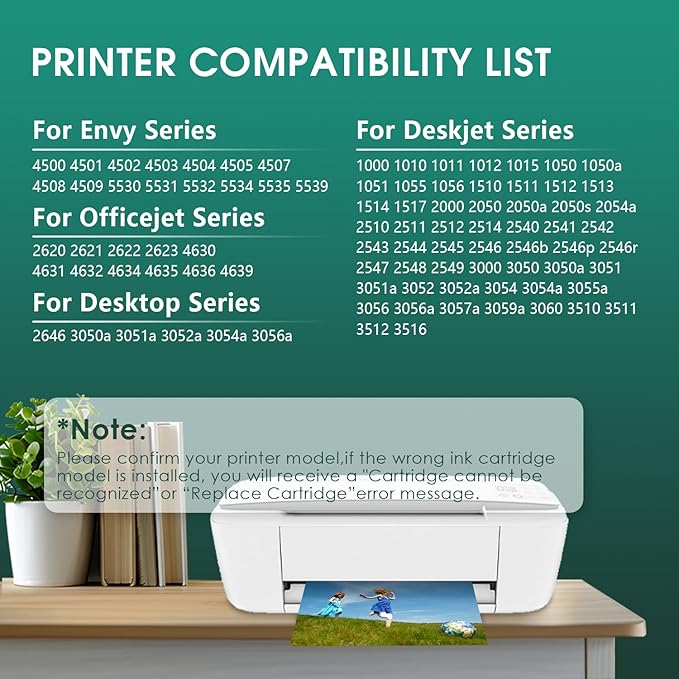 61XL 61 XL Ink Cartridges High Yield Replacement for HP Ink 61 61 XL 61XL for Envy 4500 4501 4502 5530 Deskjet 1000 1010 1050 1510 2510 2540 3000 Officejet 2620 4630 Printer (1 Black,1 Color)-DeskLoop Office