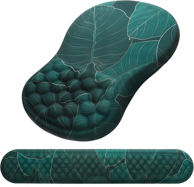Ergonomic Mouse Pad with Wrist Support and Keyboard Wrist Rest Set | Memory by Laokiiy