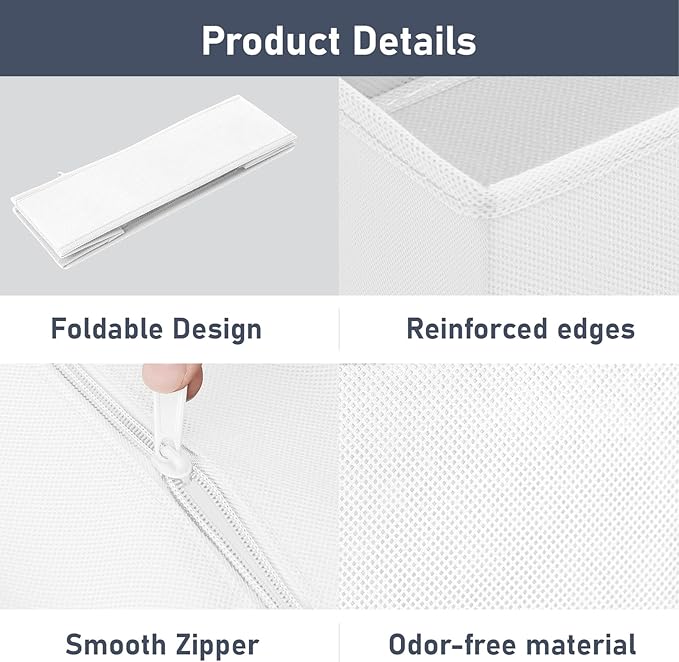 DIMJ Drawer Organizer Clothes Storage - 24 Pack Baby Dresser Organizer for Nursery, Small Fabric Closet Drawer Organizer Bins for Underwears Socks, Foldable Storage Dividers Organization for Bedroom-DeskLoop Office