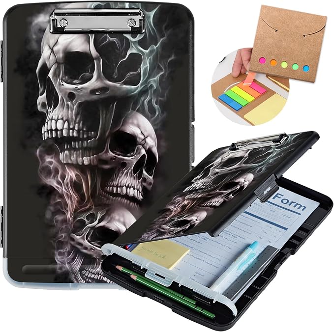 Clipboard with Storage, Heavy Duty Plastic Storage Clipboard with Low Profile by Unknown
