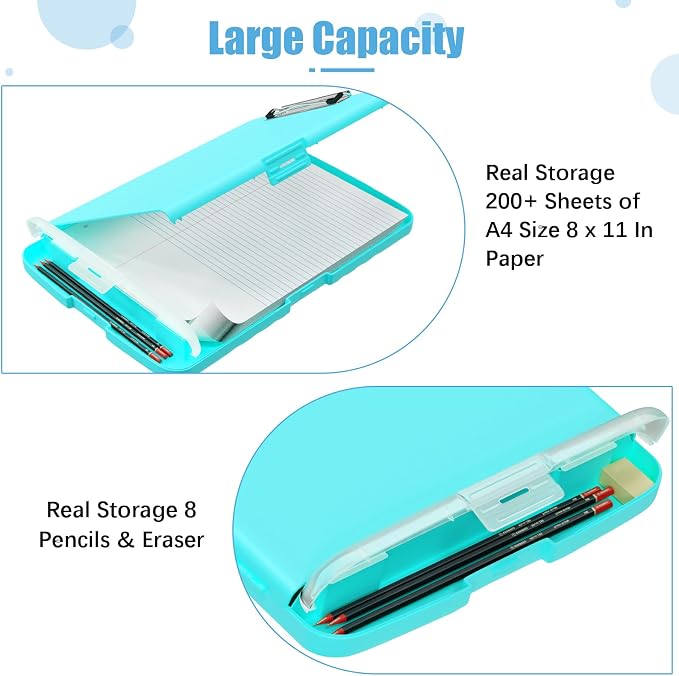 Hongri Clipboard with Storage with Pen Holder, Folder Nursing Clip Board 8.5 x - Image 3