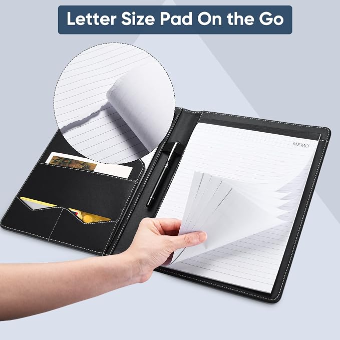 Pacific Mailer Padfolio Portfolio Leather Binder, Interview Legal Document - Image 4