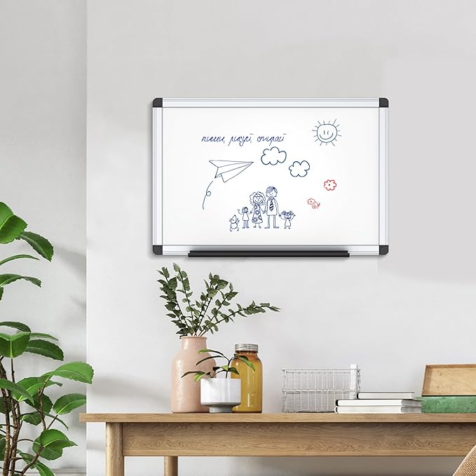 VIZ-PRO Magnetic Whiteboard/Dry Erase Board, 18 X 12 Inches, Includes 1 Eraser - Image 6