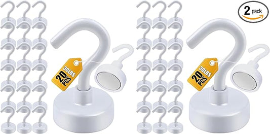 DIYMAG Magnetic Hooks, 30Lbs Strong Heavy Duty Cruise Magnet S-Hook by DIYMAG