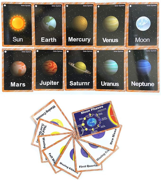 Set of The Solar System and Moon Phase Flashcards - Image 3