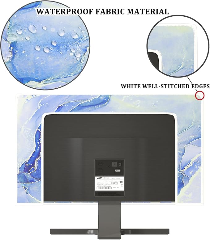 Baocicco Modern Violet Marble Waterproof Computer Monitor Dust Cover - Image 3