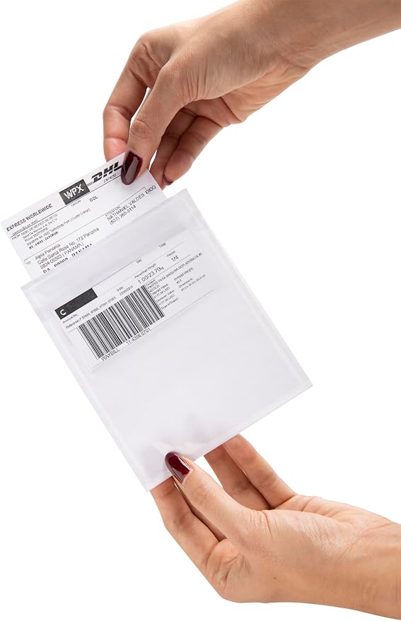 200 Units, 4.5"x5.5" Clear Packing List Shipping Pouches – Heavy Duty - Image 7