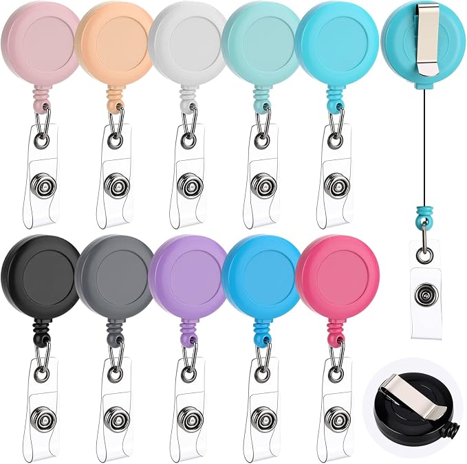 Zonon 30 Pcs Retractable Badge Reel Clips ID Card Holder Reel by Zonon